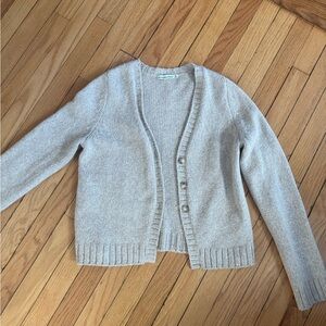 Abercrombie & Fitch Light Gray Cardigan Sweater